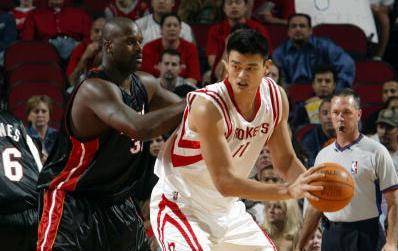 NBA内线大个子只会扣篮奥尼尔和姚明运球比你还牛